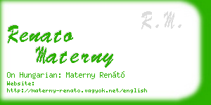 renato materny business card