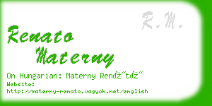 renato materny business card